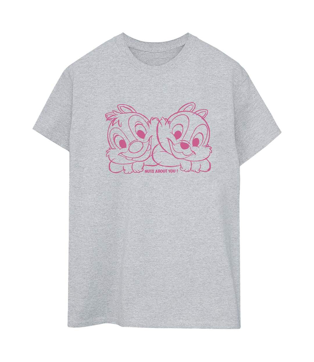 Disney Chip 'n' Dale Nuts About You - T-shirt en coton pour hommes et femmes (Gris sportif) - UTBI18718-1