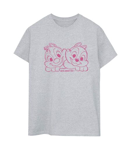 Disney Chip 'n' Dale Nuts About You - T-shirt en coton pour hommes et femmes (Gris sportif) - UTBI18718