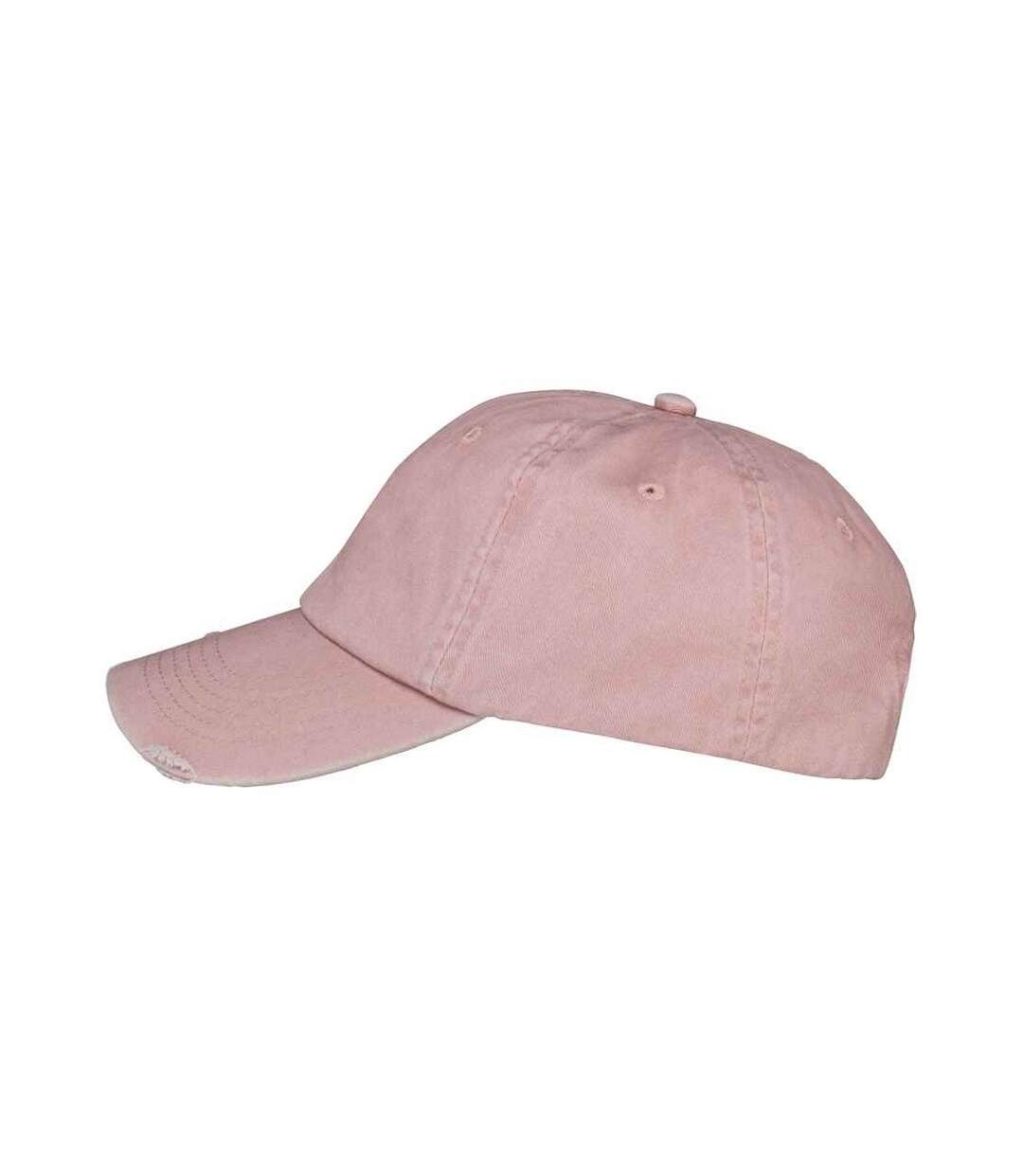 Casquette destroy adulte rose pétale délavé Native Spirit