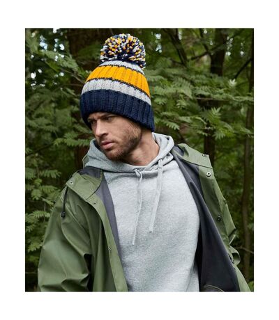 Beechfield Unisex Adult Hygge Striped Beanie (Dijon/Blue) - UTPC4694