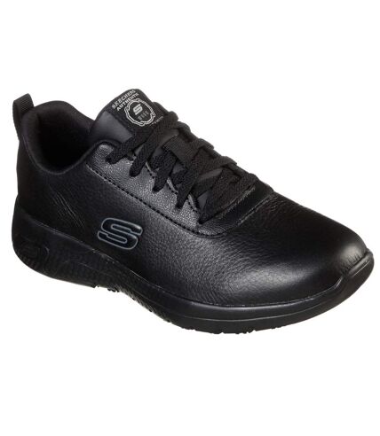 Skechers Womens/Ladies Marsing Gmina Slip Resistant Leather Sneakers (Black) - UTFS7812