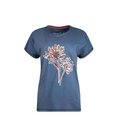 T-shirt seedheads femme bleu mirage Weird Fish