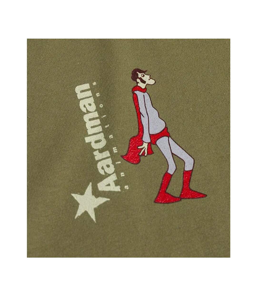 T-shirt Motif/style Logo Aard-man Adulte Vert Kaki Aardman-3