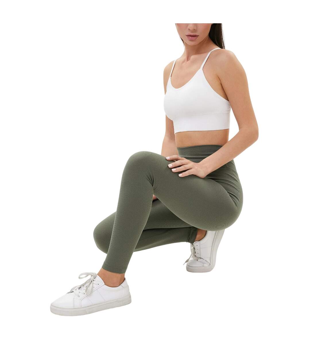 Legging zelal femme vert forêt Lookus-3