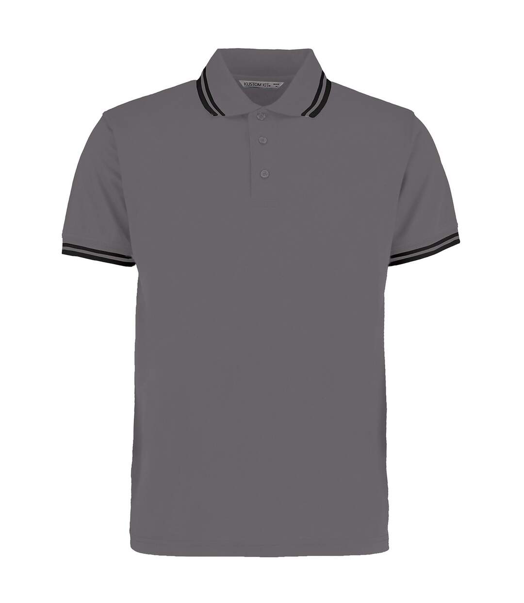 Polo homme charbon / noir Kustom Kit