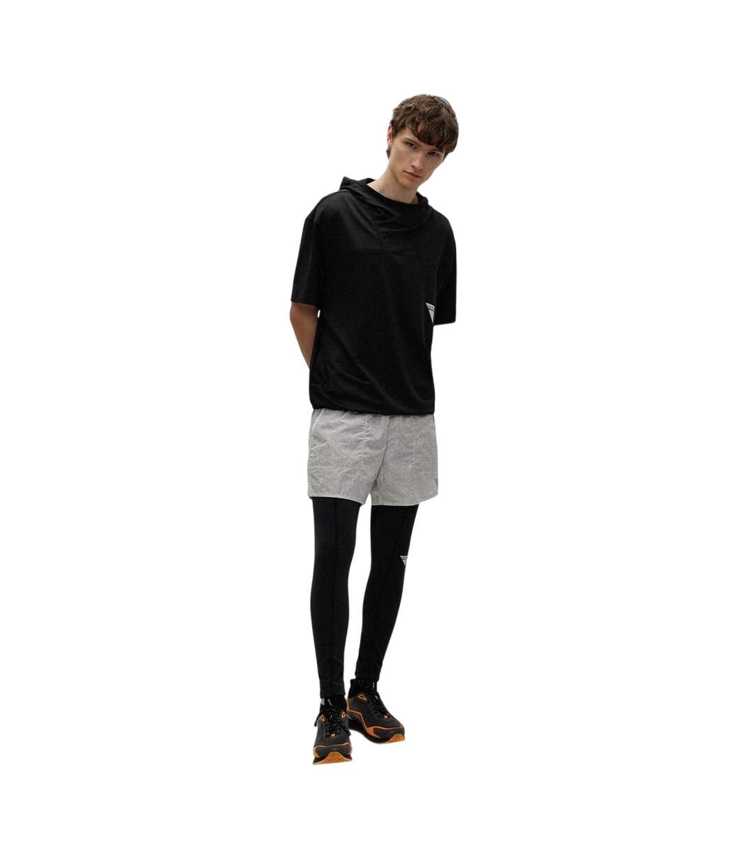 Mens Deeflaty Running Tights Black Hugo-4
