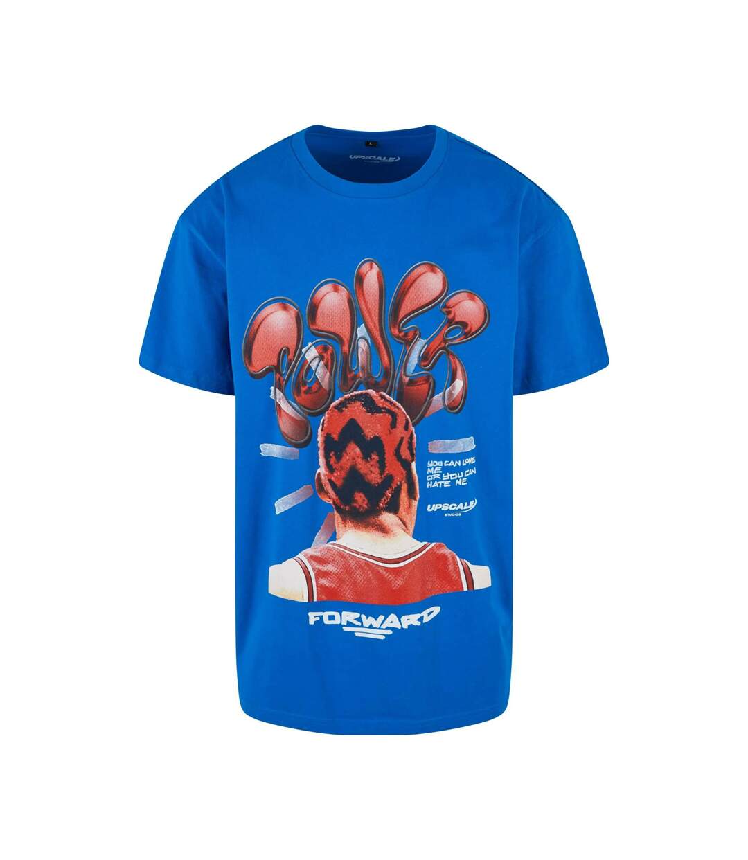 Mens Power Forward 2.0 Oversized T-shirt Bleu Cobalt Mister Tee-1