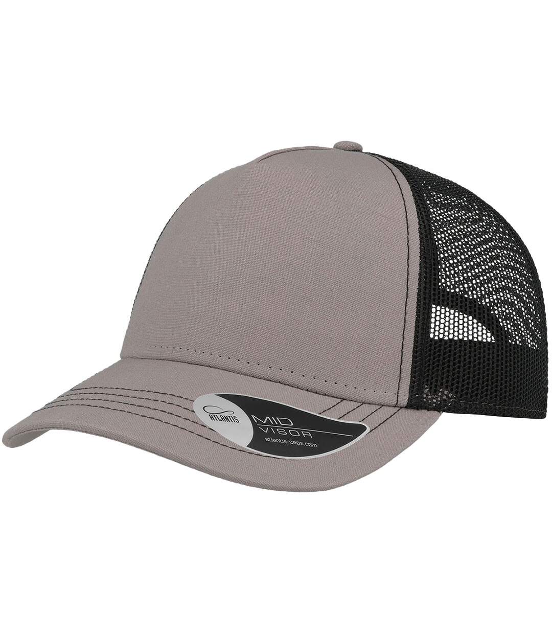 Casquette trucker rapper gris / noir Atlantis-1