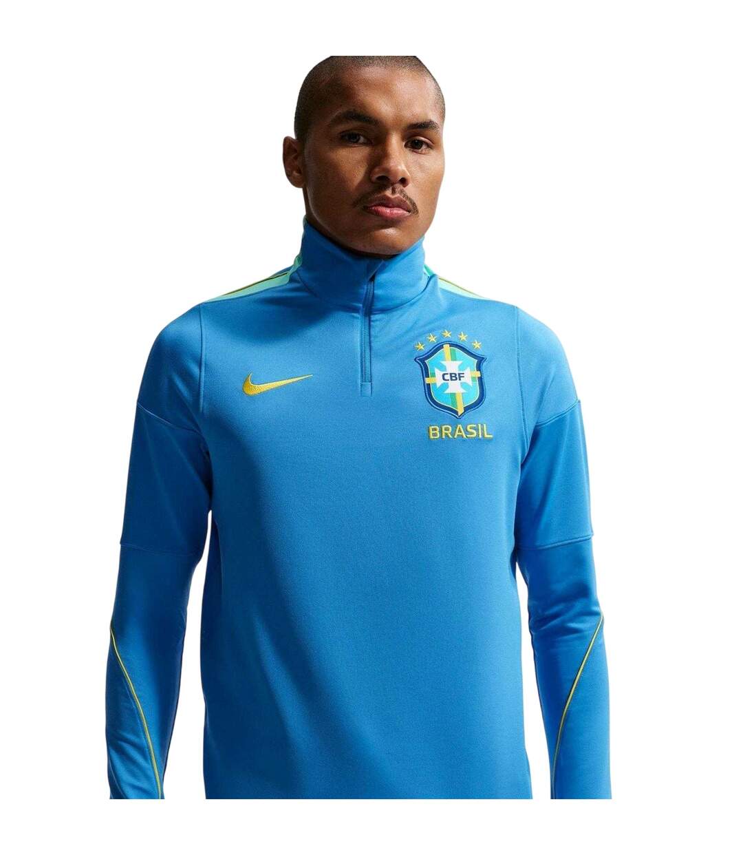 Haut D´entraînement Motif/style Brésil Homme Bleu Jaune Or Nike-4