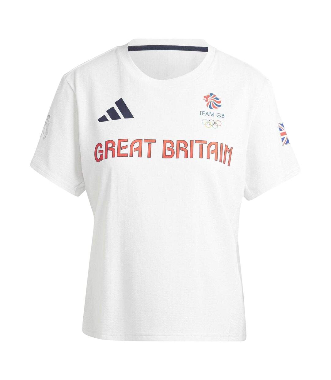 Womens/ladies Adidas T-shirt White Team GB-2