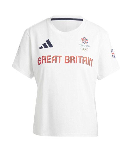 Womens/ladies Adidas T-shirt White Team GB