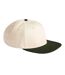 Casquette De Baseball Motif/style Contrasté Adulte Naturel Olive Foncé Beechfield-1