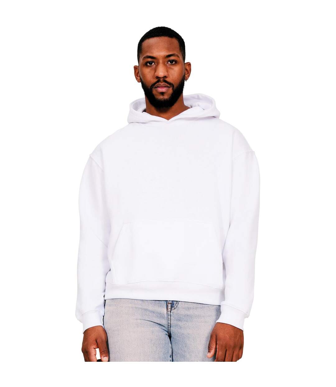 Sweat à capuche homme blanc Casual Classics-1