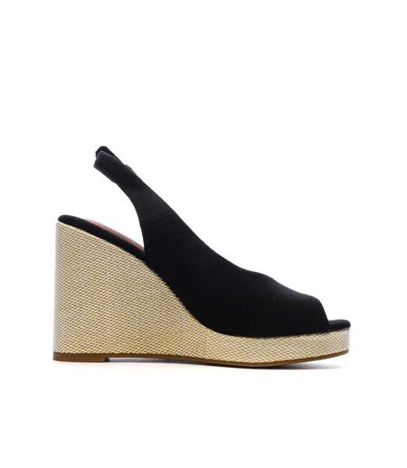 Sandales noires femme tommy hilfiger wedge