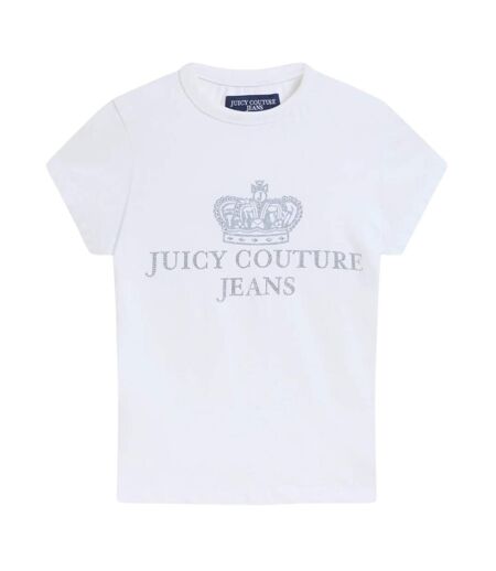 Womens/ladies Heritage Hilton Longline Single Jersey Washed T-shirt White Juicy Couture