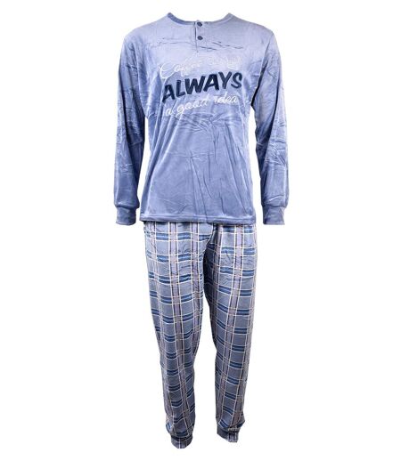 Pyjama Homme Long SWEET SECRET Q2733 POLAIRE BLEU