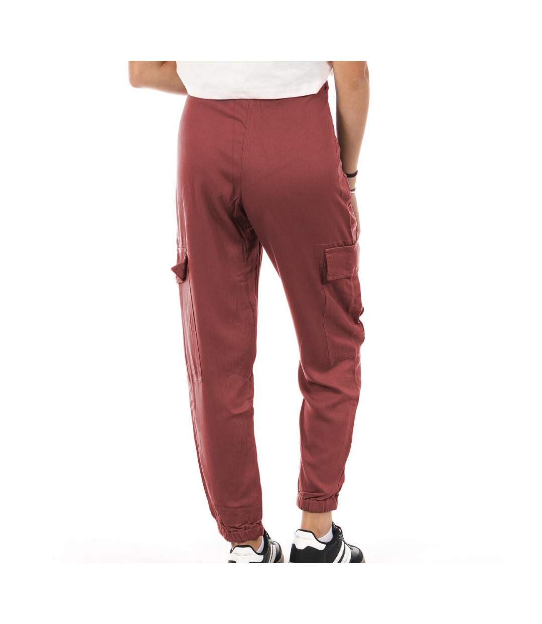 Pantalon fluide bordeaux femme lee cooper okarta - 26-2