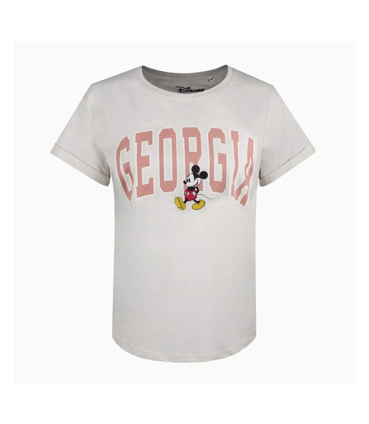 Disney Womens/Ladies Georgia Mickey Mouse T-Shirt (Vintage White)