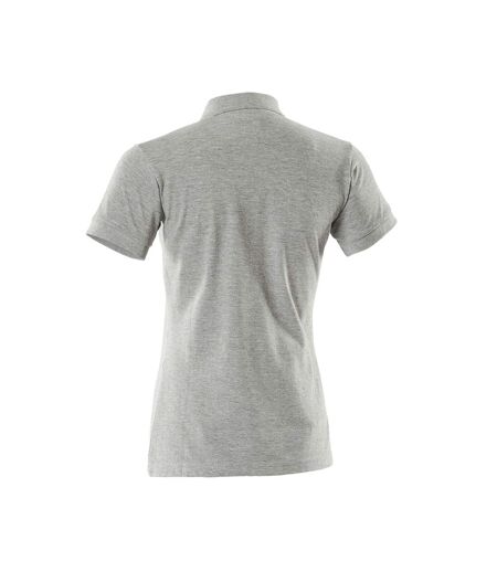 Womens/ladies Crossover Plain Polo Shirt Grey Mascot