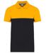 Polo de travail bicolore - Unisexe - WK210 - noir et jaune