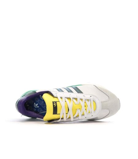 Baskets blanches/jaune homme adidas country
