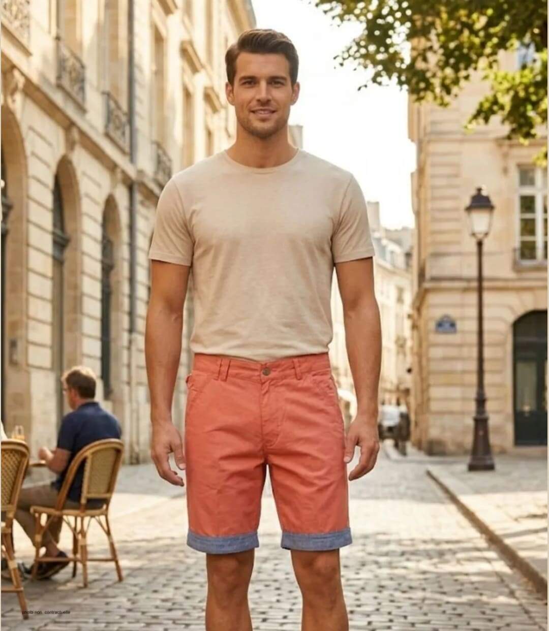 Bermuda WINCHESTER INDUS2 orange en coton : le short audacieux et modulable pour l'été-5