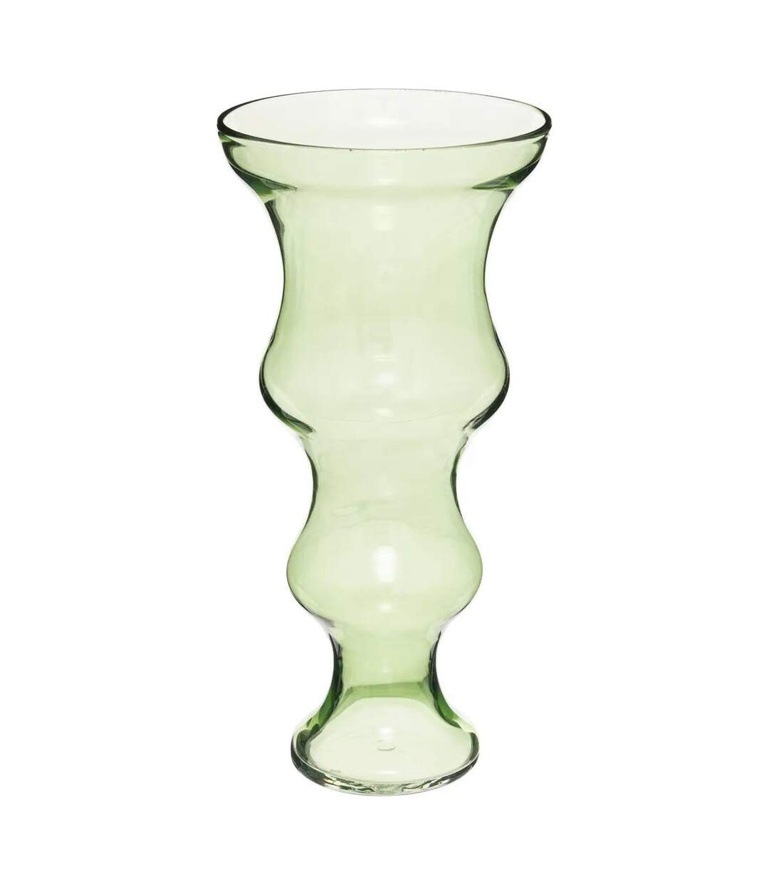 Vase Double en Verre Matali 36cm Vert-2