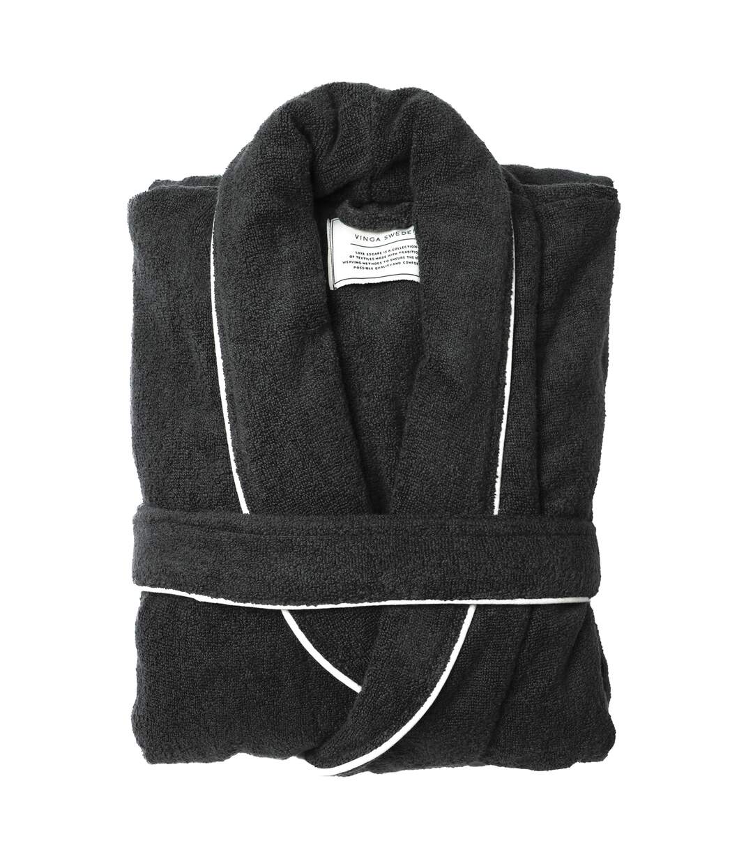 Unisex adult harper dressing gown grey Vinga-3