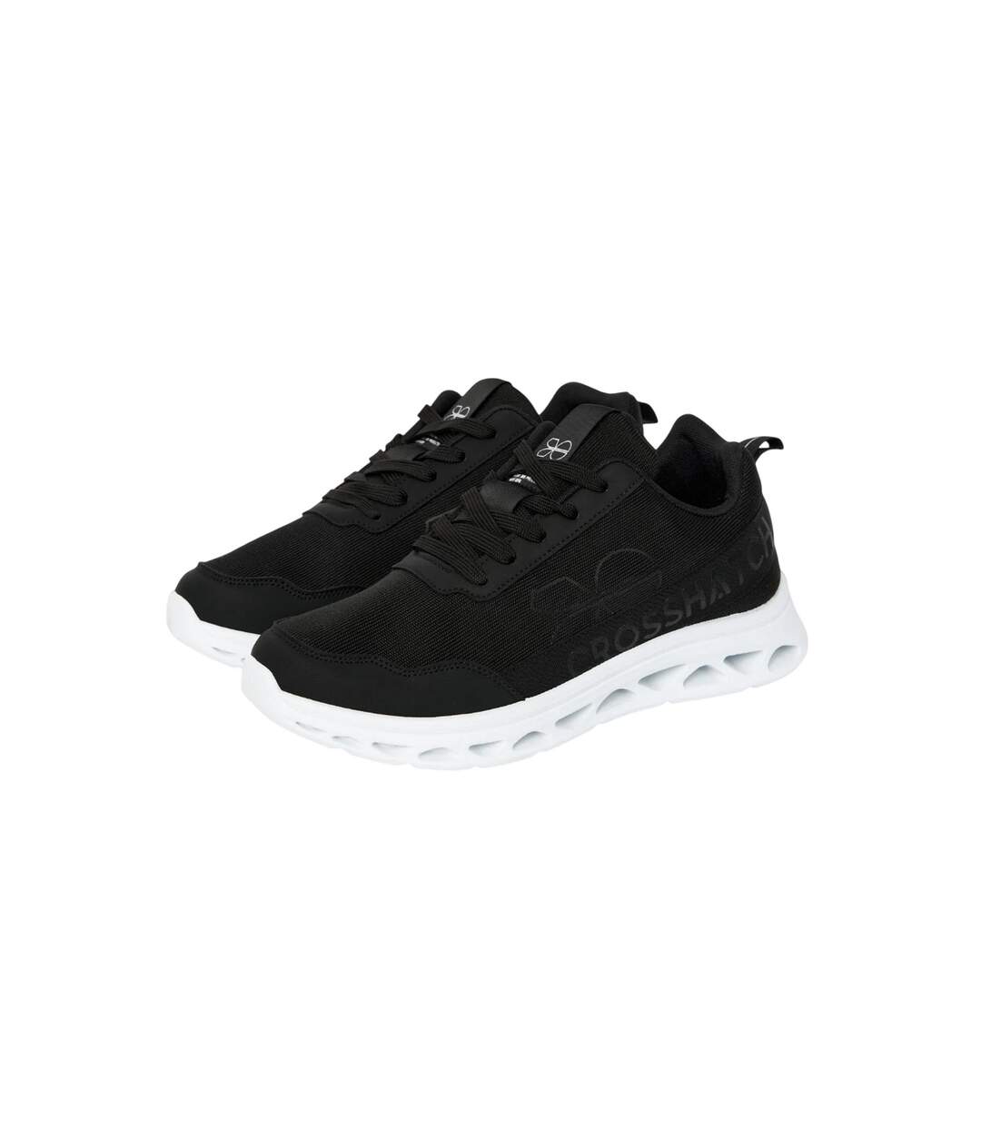 Baskets Jesmond Homme Noir Blanc Crosshatch-1