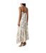 Womens/ladies Tie Dye Asymmetric Hem Maxi Dress Sand Armani Exchange-3