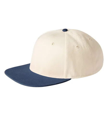 Casquette De Baseball Adulte Naturel Bleu Marine Beechfield