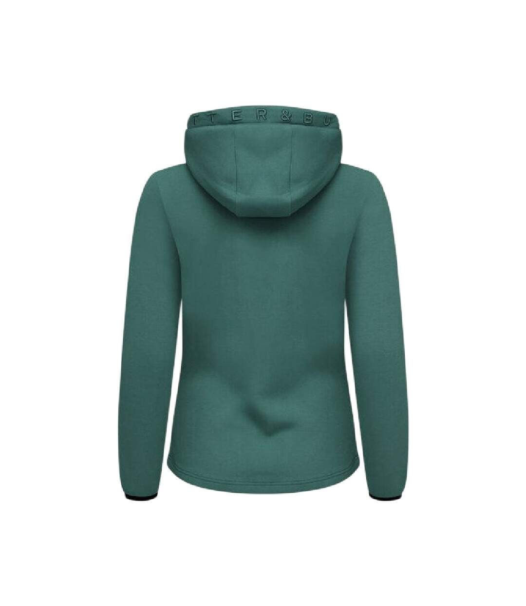 Womens/ladies Pemberton Lightweight Full Zip Hoodie Pine Green Cutter & Buck-2