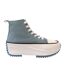 Womens/ladies Platform High Top Trainers Blue Firetrap-1