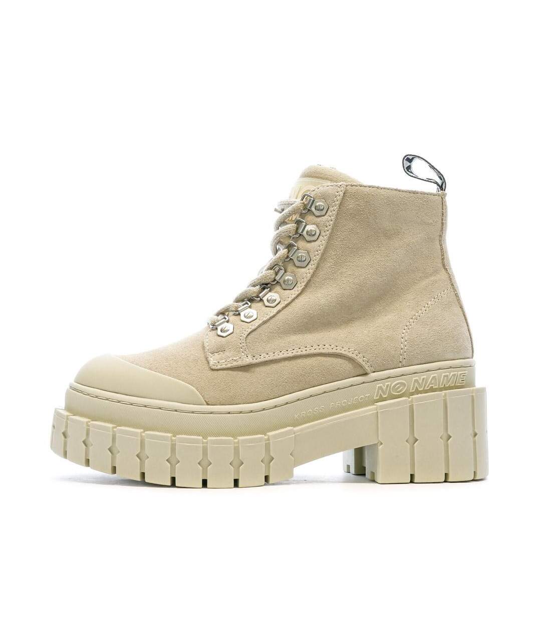 Boots écru femme no name kross low-1