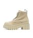 Boots écru femme no name kross low-1