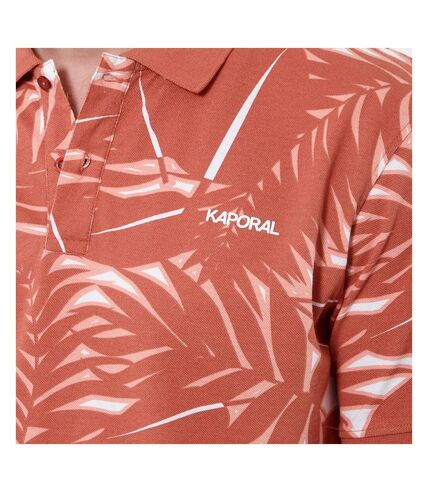 Polo Orange à fleurs Homme Kaporal Neda - S