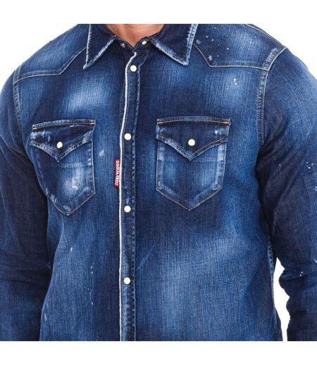 Men's long sleeve denim shirt S79DL0013-S30341