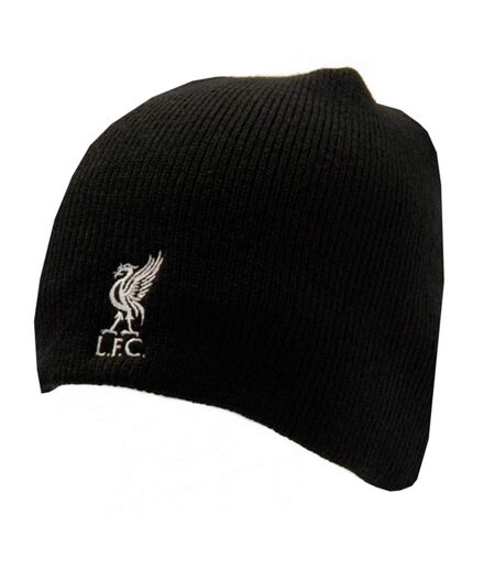 Liverpool FC Adults Unisex Crest Beanie Knitted Hat (Black) - UTSG18161