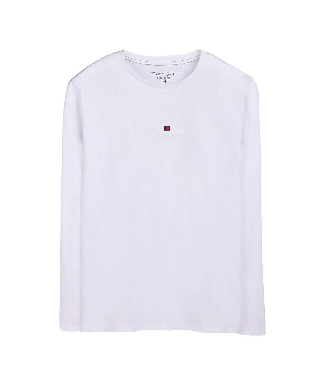 T-Shirt manches longues blanc homme teddy smith jim-1