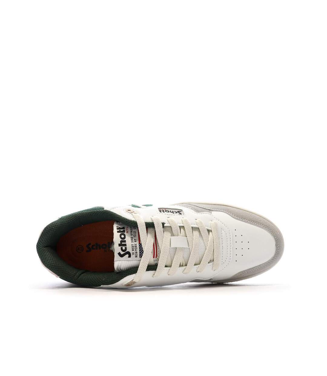 Baskets blanches/grises/vertes homme schott darcy-4