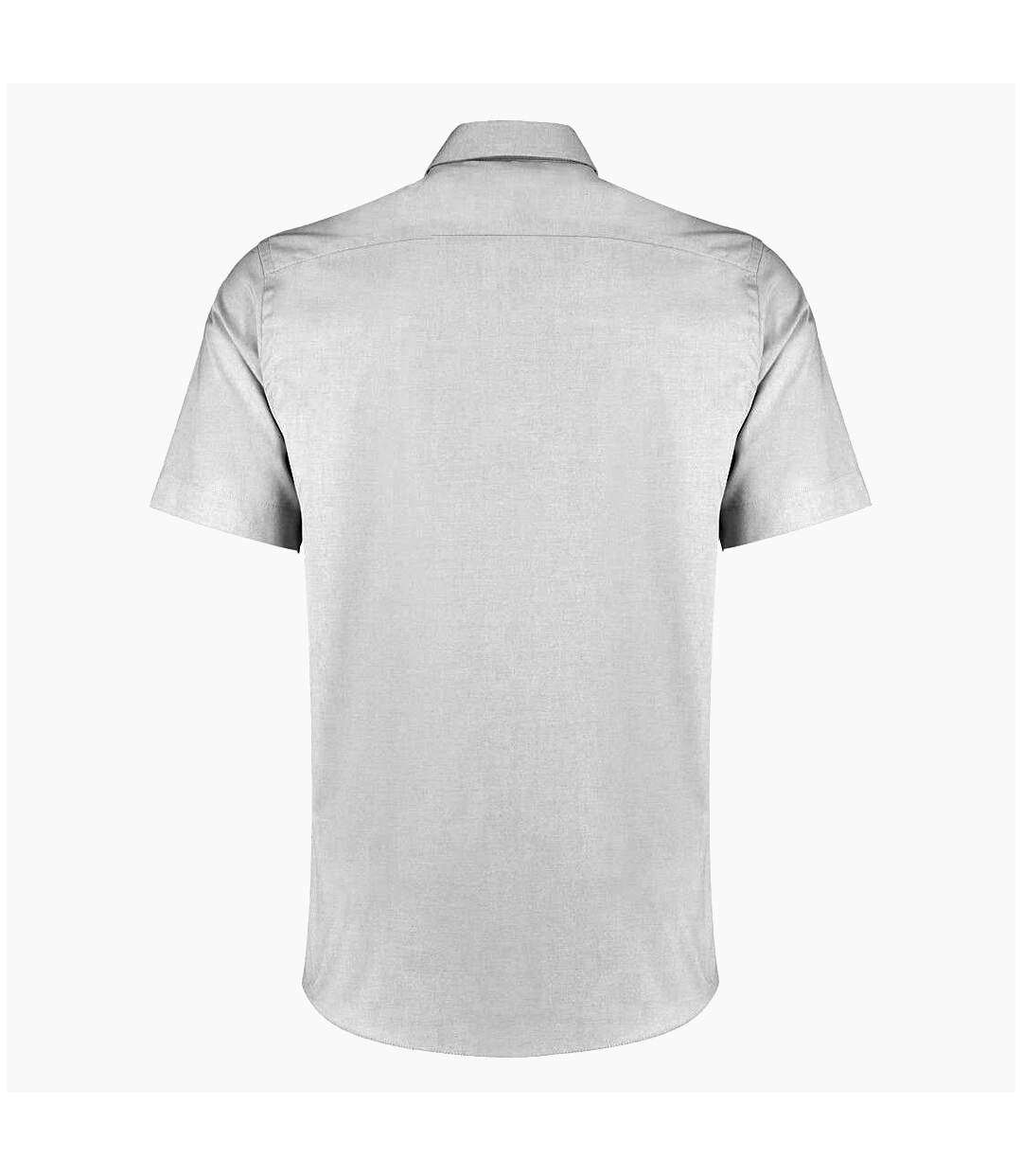 Kustom Kit Mens Short Sleeve Tailored Fit Premium Oxford Shirt (White)