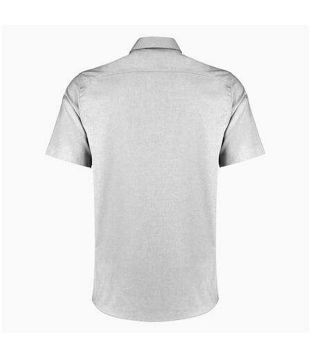 Kustom Kit Mens Short Sleeve Tailored Fit Premium Oxford Shirt (White)