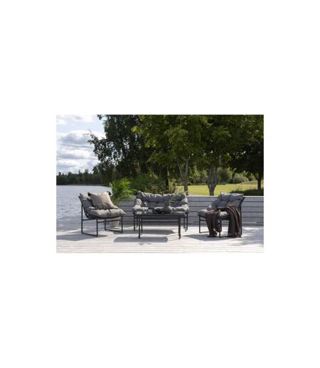 Salon de Jardin en Métal Tina 117cm Noir
