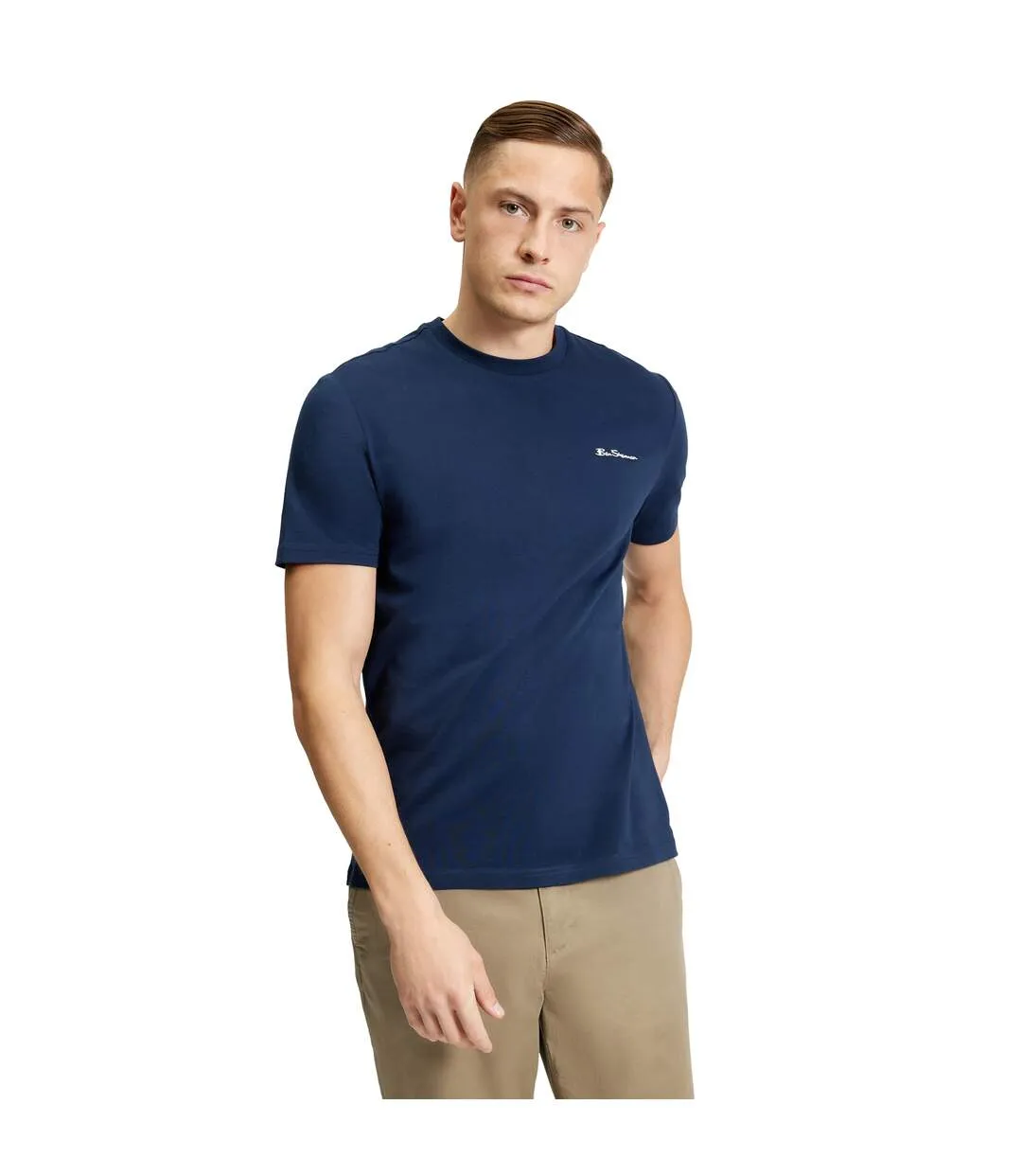 T-shirt Motif/style Signature Homme Bleu Marine Foncé Ben Sherman-2