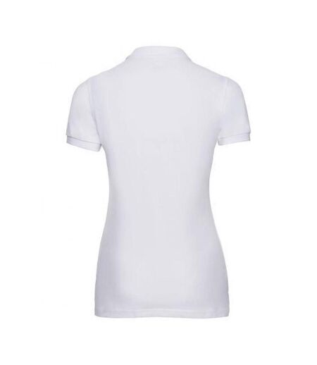 Polo À Manches Courtes En Stretch Pour Femmes/femmes Blanc Russell