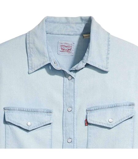 Womens/ladies Iconic Western Shirt Light Blue Levis