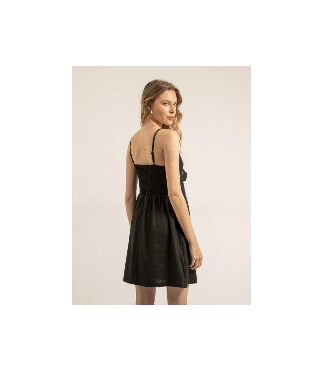 Robe courte avec noeud ICHEKA - Dona X Lisa-2