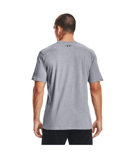 Mens Sportstyle Short-sleeved T-shirt Light Steel Heather Black Under Armour