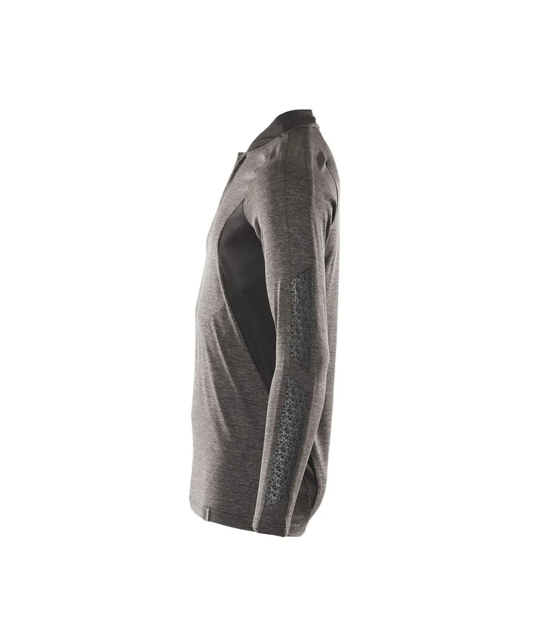 Polo Manches Longues Motif/style Tacheté Accelerate Homme Anthracite Foncé Noir Mascot-3