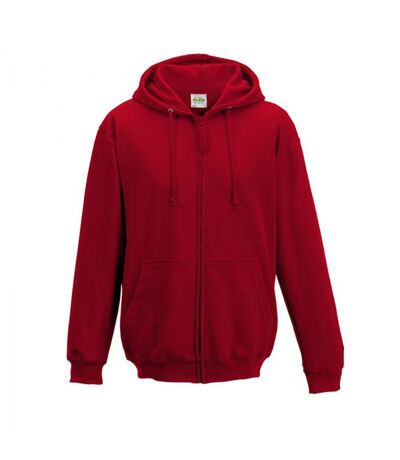 Awdis - Sweatshirt à capuche et fermeture zippée - Homme (Rouge feu) - UTRW180